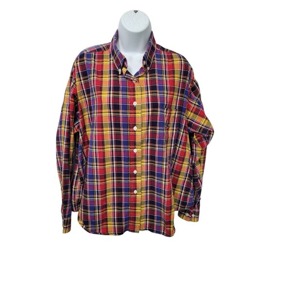 Cruel Girl Shirt Women XL Western Cowgirl Rodeo Button Down Red Plaid - Picture 4 of 15